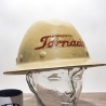 Ein Stück amerikanischer Geschichte: Vintage Sicherheitshelm Tornado aus den frühen USA.  Geschenk für Handwerker und Sicherheitsexperten.