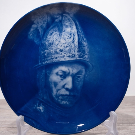 Sammelteller Berlin Design - Serie: Rembrandt - Mann mit Goldhelm  - blaues Porzellan - Auflage 5.000 - Made in Germany - 9E1 - TOP Zustand