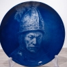 Sammelteller Berlin Design - Serie: Rembrandt - Mann mit Goldhelm  - blaues Porzellan - Auflage 5.000 - Made in Germany - 9E1 - TOP Zustand