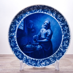 Sammelteller Berlin Design - Mädchen mit Krug nach Johannes Vermeer, blaues Porzellan  - Made in Germany - 9E3 - TOP Zustand