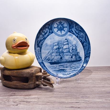 Sammelteller Schiff - Cutty Sark 42/1250 - Berlin Design Nautica - blaues Porzellan - begrenzte Auflage - Made in West Germany (9E2) TOP