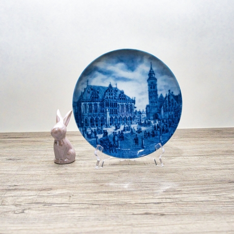Sammelteller Berlin Design - Serie: Alt Bremen - Marktplatz 1859  - blaues Porzellan  - Auflage 3.000 - Made in Germany - 9D1 - TOP Zustand