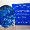 Sammelteller, Städteteller: Garmisch Partenkirchen - Berlin Design - blaues Porzellan  - Made in Germany - mit Karton - 8C2 - TOP Zustand