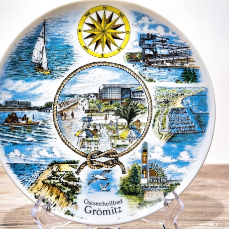 Sammelteller Motiv Ostseebad Grömitz - TK Bavaria - Made in West Germany - 8B2 - TOP Zustand