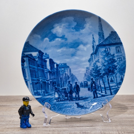 Sammelteller Berlin Design - Serie: Alt Bremerhaven - Bürgermeister Smidt Strasse - blaues Porzellan  - Made in Germany - 9D1 - TOP Zustand