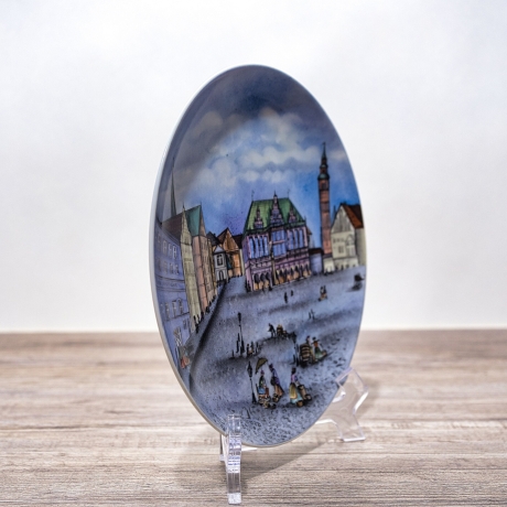 Sammelteller, Städteteller: Bremer Handmalerei, Das Rathaus, handgemalt, signiert - Berlin Design - Made in Germany - Zustand 1 bis 2 - 8B2