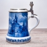 Sammelkrug Berlin Design - Serie: Jahresseidel - Wasserschloss Lembeck - blaues Porzellan - Made in Germany - 9D3 - TOP Zustand