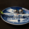 Weihnachtsteller - 1989: Hans Christian Andersen - Das alte Haus - Desiree Denmark Porzellan - Old Copenhagen blue - TOP Zustand (8F)