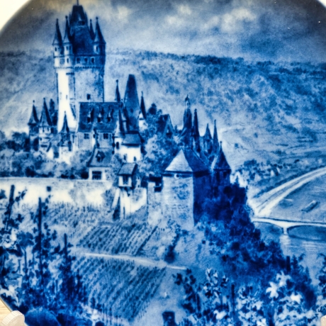 Sammelteller, Städteteller: Cochem an der Mosel - Berlin Design - blaues Porzellan  - Made in Germany - mit Karton - 8E2 - TOP Zustand