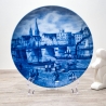 Sammelteller Berlin Design - Serie: Alt Bremen - Weserbrücke 1862  - blaues Porzellan  - Auflage 3.000 - Made in Germany - 9D1 - TOP Zustand