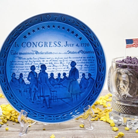 Sammelteller der Firma Copenhagen Royal- Motiv: In Congress 1776 (Unabhängigkeitserklärung). Hergestellt 1976 in Dänemark - TOP Zustand  8B2