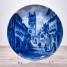 Sammelteller Berlin Design - Serie: Münsterland - Kreuzstraße mit Überwasserkirche - blaues Porzellan  - Made in Germany - 9D1 - TOP Zustand