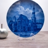 Sammelteller, Städteteller: Dortmund - Berlin Design - blaues Porzellan  - Made in Germany - 9E2 - TOP Zustand