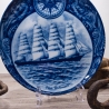 Sammelteller Schiff - Peter Rickmers 18/1250 - Berlin Design Nautica - blaues Porzellan - begrenzte Auflage - Made in West Germany (9E2) TOP