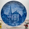 Sammelteller Berlin Design - Städteteller Iserlohn - Die Bauernkirche um 1860 - blaues Porzellan - Made in Germany - 9D2 - TOP Zustand
