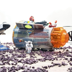 NASA Space Capsule Vintage Blechspielzeug von Horikawa (S.H.) , voll funktionsfähig, generalüberholt