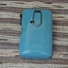 Upcycling, aber Originalzustand : Vintage VARTA Taschenlampe in babyblau, ca. 1960er Jahre (Umrüstung für Akkus)