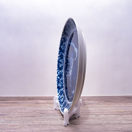 Sammelteller Berlin Design - Dame mit Hut nach Johannes Vermeer, blaues Porzellan  - Made in Germany - 9E3 - TOP Zustand