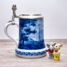 Sammelkrug Berlin Design - Serie: Jahresseidel - Kaub am Rhein - blaues Porzellan - Made in Germany - 9D3 - TOP Zustand
