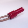 Lautsprecherstecker Paar für HECO Lautsprecher mit DIN ähnlichem Anschluss (Strich Punkt) für Kabel bis zu 4 Quadrat Millimeter