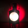 Eisenbahnlampe: Oberwagenlaterne original Deutsche Bahn, umgebaut auf E27 Fassung mit ordentlich Patina, LED Leuchtmittel, Unikat, Upcycling