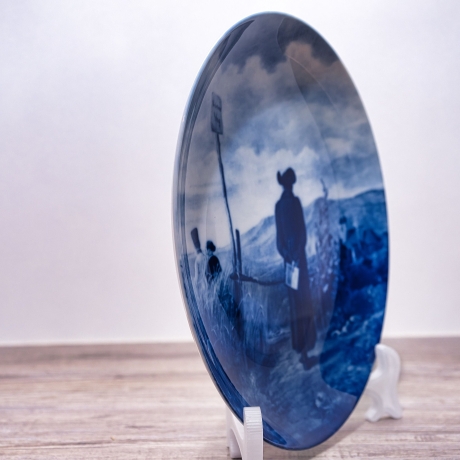 Sammelteller Berlin Design - Serie: Carl Spitzweg - Verbotener Weg - blaues Porzellan - Auflage 5.000 - Made in Germany - 9E1 - Zustand 1-2