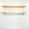 String Regal, Nuten Variante (Lübke, Vitsoe), vollständig restauriert, metallische Leitern, 2 Böden inklusive. HxBxT 40cm x 90cm x 20cm