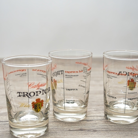 Calypso TROPICA White Rum Gläser  - 3er-Set -  mixen Sie verschiedene Drinks, Anleitung auf Glas - Liebhaberstücke - 9C2