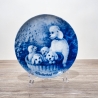 Sammelteller Muttertag: 1971 Silberpudel - Berlin Design - blaues Porzellan  - Made in West Germany - 19,5 cm - 8B3 - TOP Zustand