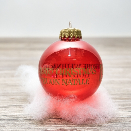 Berlin Design - rote Glas Weihnachtskugel - 1975 - Limitierte Auflage, Sammlerstück - Made in Germany - 8D3