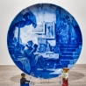 Sammelteller: Der Antiquar / Carl Spitzweg - Berlin Design - blaues Porzellan  - Nummer 7 von 5000 - mit Karton - TOP Zustand - 8D2