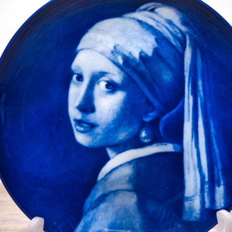 Sammelteller Berlin Design - Serie: Vermeer - Das Mädchen - blaues Porzellan - Auflage 5.000 - Made in Germany - 9E1 - TOP Zustand