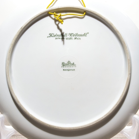 Rosenthal Weihnachts-Sammelteller - Entwurf Willi Hein - Motiv Kleinstadt-Weihnacht - 1960 - handbemalt - TOP Zustand - 8E2