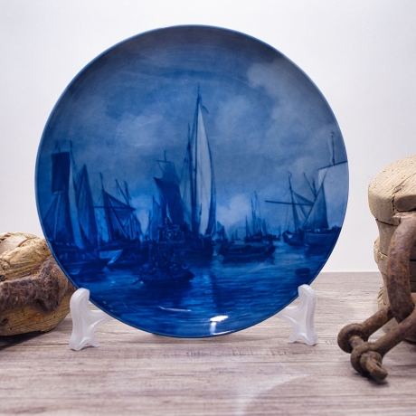 Sammelteller Berlin Design - Serie: Van de Felde - Überfahrt Karl  - blaues Porzellan  - Auflage 5.000 - Made in Germany - 9E2 - TOP Zustand