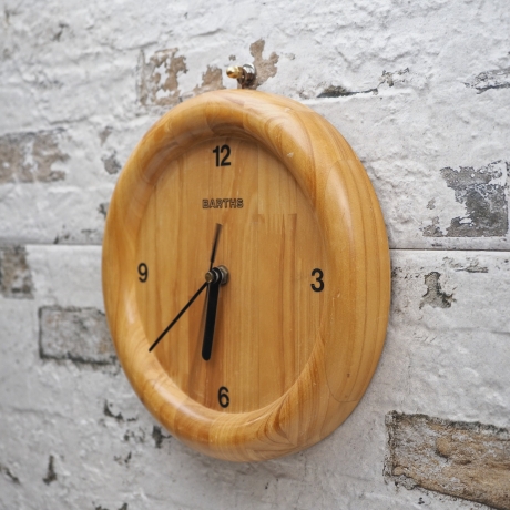 Teakholz Wanduhr aus Indonesien: Barths Pura Holz (Teakholzreste)  handgemacht aus Indonesien - Recycling, Upcycling, Handmade