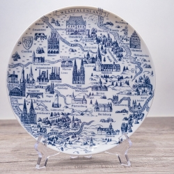 Sammelteller Berlin Design - Landschaftsteller - Westfalenland- blaues Porzellan - Made in West Germany - 9D2 - TOP Zustand