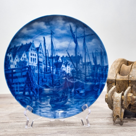 Sammelteller Berlin Design - Serie: Alt Bremen - An der Schlachte  - blaues Porzellan  - Auflage 3.000 - Made in Germany - 9D1 - TOP Zustand