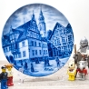 Sammelteller Berlin Design - Städteteller Celle- Rathaus und Stadtkirche - blaues Porzellan - Made in Germany - 9D2 - TOP Zustand