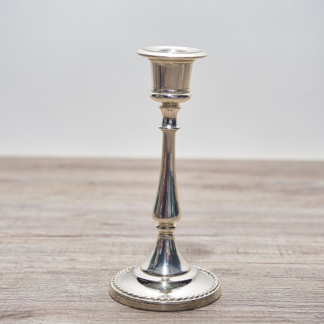 Zauberhafter Art Nouveau Kerzenständer, Design 1900 bis 1920, Herstellung vermutlich 1960er Jahre - VERSILBERT- 9C2