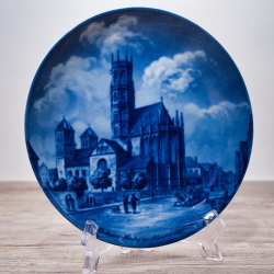 Sammelteller Berlin Design - Serie: Münsterland - Die Ludgerikirche zu Münster - blaues Porzellan  - Made in Germany - 9D1 - TOP Zustand