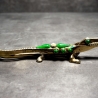 Nussknacker Krokodil aus Messing mit schönen Applikationen im Jugendstil oder Art Deco, von uns liebevoll restauriert.