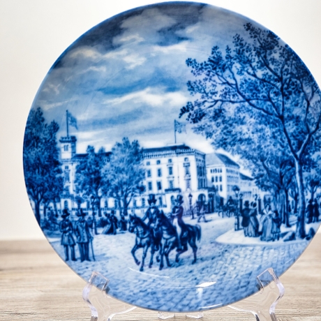 Sammelteller Berlin Design - Serie: Alt Bremen - Das Herdentor  - blaues Porzellan  - Auflage 3.000 - Made in Germany - 9D1 - TOP Zustand