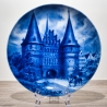 Sammelteller, Städteteller: Lübeck - Berlin Design - blaues Porzellan  - Made in Germany - mit Karton - 8E2 - TOP Zustand