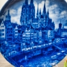Sammelteller, Städteteller: Köln - Berlin Design - blaues Porzellan  - Made in Germany - mit Karton - 8C1 - TOP Zustand