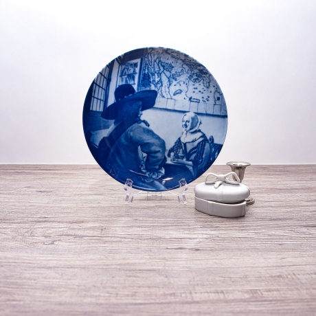 Sammelteller Berlin Design - Serie: Vermeer - Soldat und Mädchen - blaues Porzellan - Auflage 5.000 - Made in Germany - 9E2 - TOP Zustand
