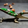Nussknacker Krokodil aus Messing mit schönen Applikationen im Jugendstil oder Art Deco, von uns liebevoll restauriert.