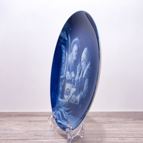Sammelteller Berlin Design - Serie: van Mieris - Das alte Paar - blaues Porzellan - Auflage 5.000 - Made in Germany - 9E2 - TOP Zustand