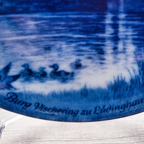 Sammelteller Berlin Design - Serie: Münsterland - Burg Vischering - blaues Porzellan  - Made in Germany - 9D1 - TOP Zustand