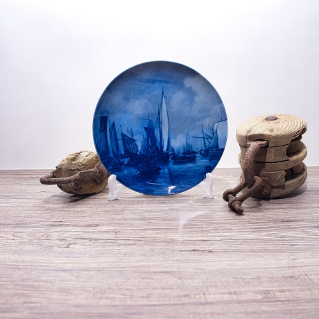 Sammelteller Berlin Design - Serie: Van de Felde - Überfahrt Karl  - blaues Porzellan  - Auflage 5.000 - Made in Germany - 9E2 - TOP Zustand