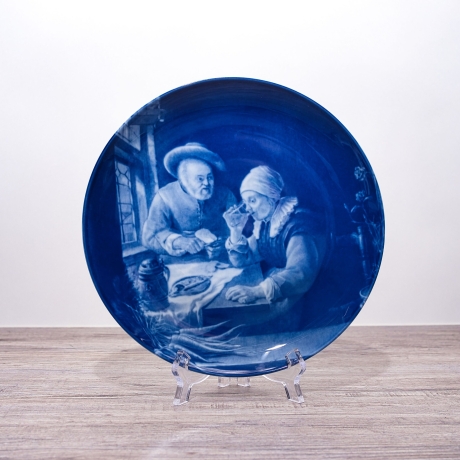 Sammelteller Berlin Design - Serie: van Mieris - Das alte Paar - blaues Porzellan - Auflage 5.000 - Made in Germany - 9E2 - TOP Zustand